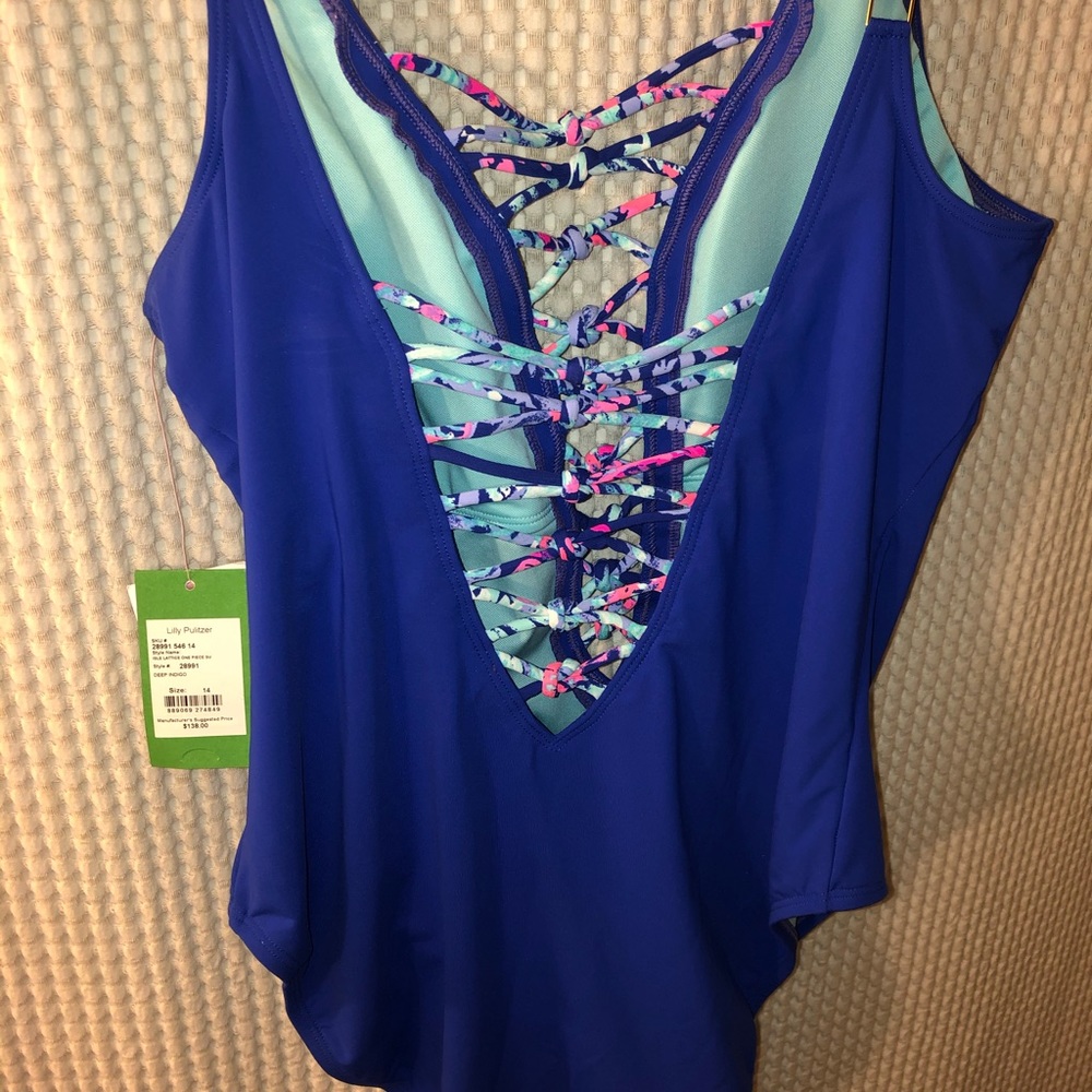 Lilly Pulitzer Isle Lattice One piece swim